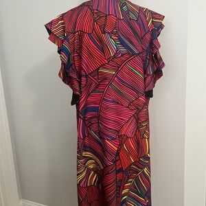 Catherine Malandrino Colorful Ruffle, Lined Dress